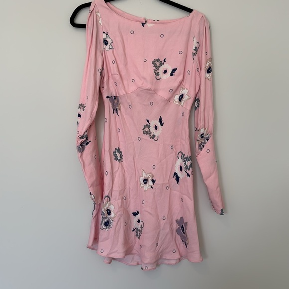 NWT Free People Sunshadows Split Dress in Rosebud Combo - 2 - Picture 3 of 6